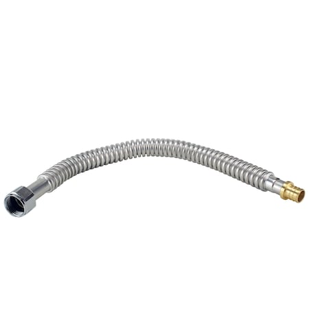 Apollo 3/4 in. Stainless Steel PEX Barb x 3/4 in. Female Pipe Thread x 18 in. Water Heater Connector APXCSST1834